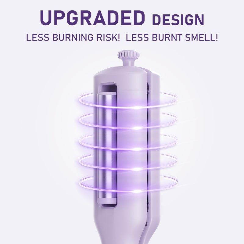 KAUGIC Hair Waver Curling Iron with Optimized Airflow for Less Odor, 4-in-1 Adjustable Crimper for Versatile Styling, Cool Air Shot for Long-Lasting Curls, Ionic Care for Smooth, Frizz-Free Waves- Purple - Image 5